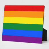 Rainbow LGBT Pride Flag Plaque Fotoplatte (Seite)
