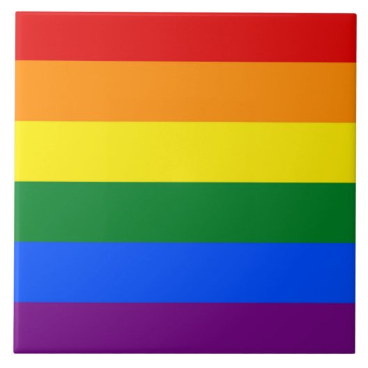Rainbow LGBT Pride Flag Tile Fliese (Vorderseite)