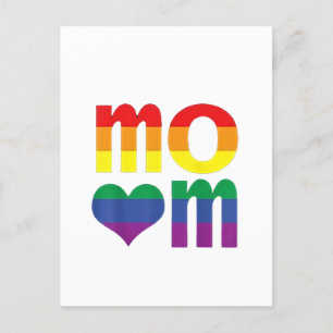 Rainbow LGBT Pride Monat Muttertag LGBT Ankündigungspostkarte