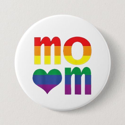 Rainbow LGBT Pride Monat Muttertag LGBT Button (Vorderseite)
