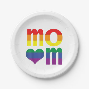Rainbow LGBT Pride Monat Muttertag LGBT Pappteller
