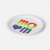 Rainbow LGBT Pride Monat Muttertag LGBT Pappteller (Schrägansicht)