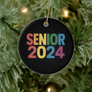 Rainbow LGBT Pride Senior 2024 Abschluss Keramik Ornament