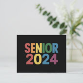 Rainbow LGBT Pride Senior 2024 Abschluss Postkarte (Stehend Vorderseite)