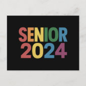 Rainbow LGBT Pride Senior 2024 Abschluss Postkarte (Vorderseite)