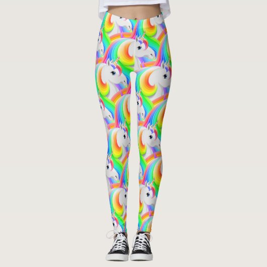 Rainbow LGBT Princess Unicorn Leggings (Vorderseite)