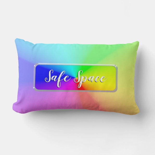 Rainbow LGBT Safe Space Lendenkissen (Vorderseite)