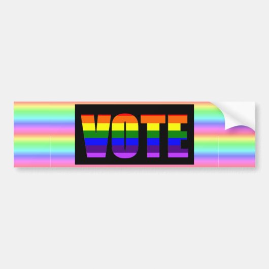 Rainbow LGBT Vote Autoaufkleber (Vorne)