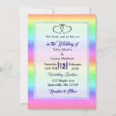 Rainbow LGBT Wedding Einladungen (Vorderseite)