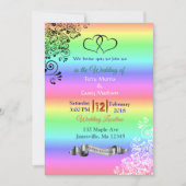 Rainbow LGBT Wedding Einladungen (Vorderseite)