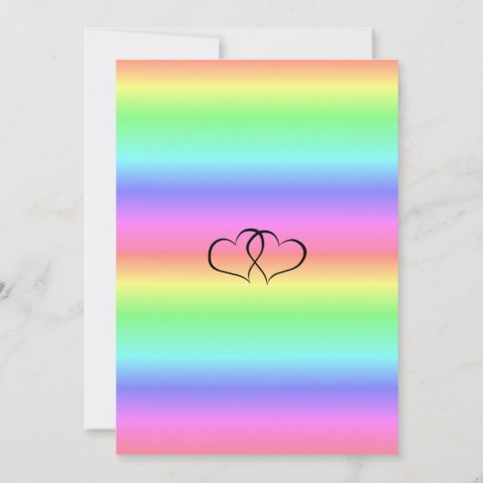 Rainbow LGBT Wedding Einladungen (Rückseite)