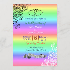 Rainbow LGBT Wedding Einladungen