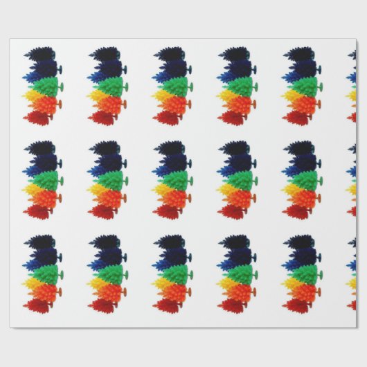 Rainbow LGBT Weihnachtswrapper Geschenkpapier (Flach)