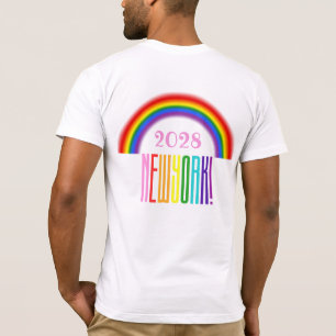 Rainbow LGBTQ Add Year oder Text New York Prix T-Shirt