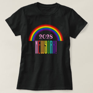 Rainbow LGBTQ Add Year oder Text New York Prix T-Shirt