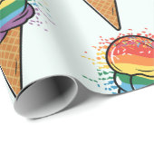 Rainbow LGBTQ+ Eiscreme Geschenkpapier (Rolleneckpunkt)