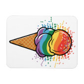 Rainbow LGBTQ+ Eiscreme Magnet (Horizontal)