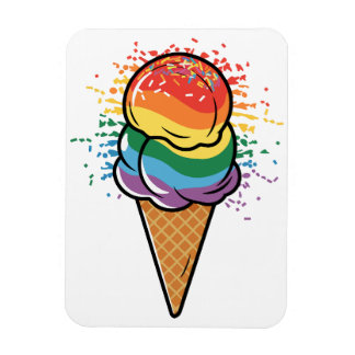 Rainbow LGBTQ+ Eiscreme Magnet