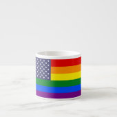 Rainbow LGBTQ Flag American Pride Diversity Espressotasse (Vorderseite)
