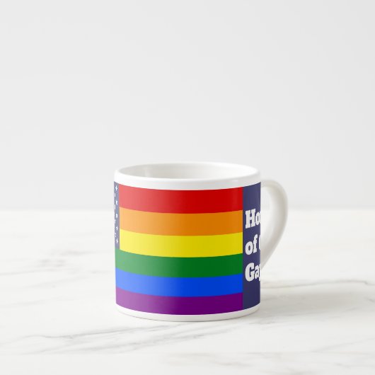 Rainbow LGBTQ Flag American Pride Diversity Espressotasse (Vorderseite Rechts)