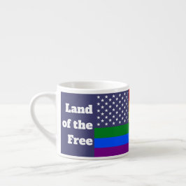 Rainbow LGBTQ Flag American Pride Diversity Espressotasse