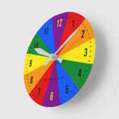 Rainbow LGBTQ Flag American Pride Diversity Runde Wanduhr (Winkel)