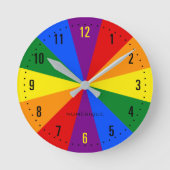 Rainbow LGBTQ Flag American Pride Diversity Runde Wanduhr (Vorderseite)