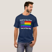 Rainbow LGBTQ Flag American Pride Diversity T-Shirt (Vorne ganz)