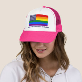 Rainbow LGBTQ Flag American Pride Diversity Truckerkappe