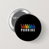 Rainbow Lgbtq Gay Pride Month Purride Katzen Button (Vorne & Hinten)