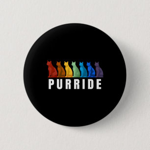 Rainbow Lgbtq Gay Pride Month Purride Katzen Button