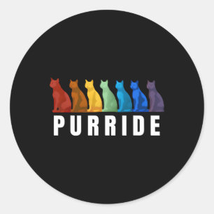 Rainbow Lgbtq Gay Pride Month Purride Katzen Runder Aufkleber