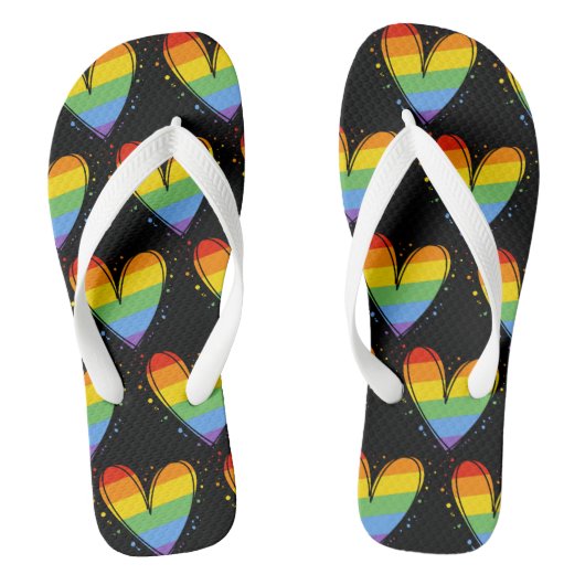 Rainbow LGBTQ Liebe Badesandalen (Fußbett)