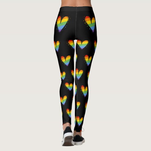 Rainbow LGBTQ Liebe Leggings (Rückseite)