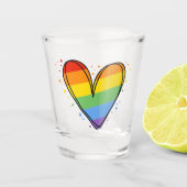 Rainbow LGBTQ Liebe Schnapsglas (Vorderseite)
