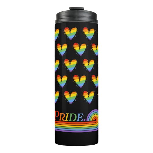 Rainbow LGBTQ Liebe Thermosbecher (Vorderseite)