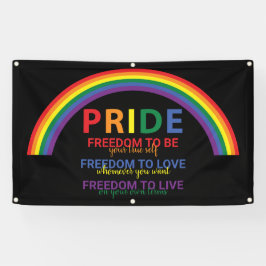 Rainbow LGBTQ Pride ist Freedom Gay Rights Banner