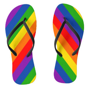 Rainbow LGBTQ+ Prix Flag, Gay Pride Colors Badesandalen