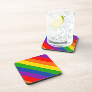 Rainbow LGBTQ+ Prix Flag, Gay Pride Colors Getränkeuntersetzer