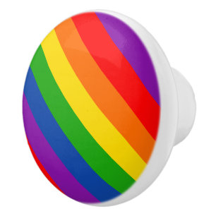 Rainbow LGBTQ+ Prix Flag, Gay Pride Colors Keramikknauf