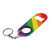 Rainbow LGBTQ+ Prix Flag, Gay Pride Colors Mini Flaschenöffner (Vorderseite Schrägansicht)