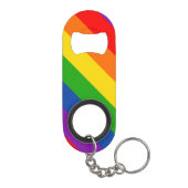 Rainbow LGBTQ+ Prix Flag, Gay Pride Colors Mini Flaschenöffner (Rückseite)