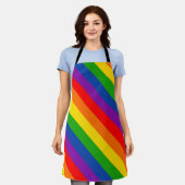 Rainbow LGBTQ+ Prix Flag, Gay Pride Colors Schürze (Getragen)