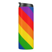 Rainbow LGBTQ+ Prix Flag, Gay Pride Colors Thermosbecher (Nach rechts gedreht)