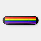 Rainbow LGBTQ+ Skateboard Deck (schwarz) (Horizontal)
