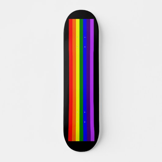 Rainbow LGBTQ+ Skateboard Deck (schwarz) (Vorne)