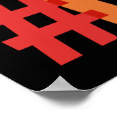 Rainbow #LGBTQ Text Poster (Ecke)