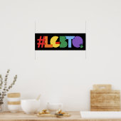 Rainbow #LGBTQ Text Poster (Küche)
