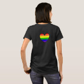 Rainbow LGBTQIA+ Allegie | Stolperflagge T-Shirt (Schwarz voll)