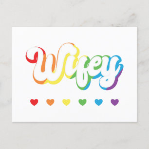 Rainbow LGBTQIA Lesbische Schwulenunterstützung Ankündigungspostkarte